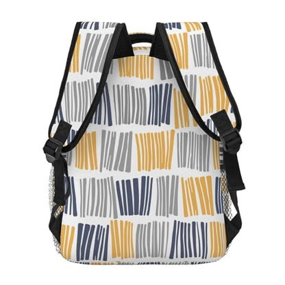Daily Daypack For Men&Women Minimal Brush Lines Modern Shoulder Bag - color: 5