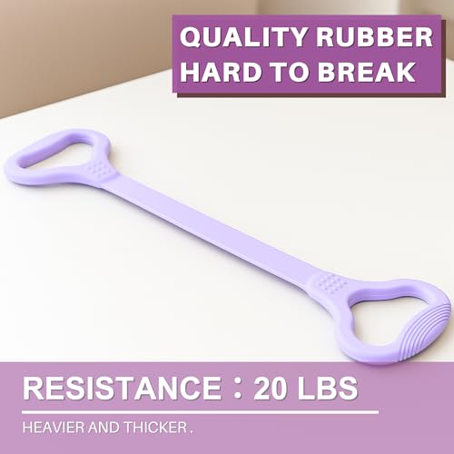 LEZER Figure 8 Resistance Band, Fitness Elastic Rope, Execrise Workout for Arm, Back, Chest and Shoulder, Yoga, Pilates, Stretching, Physical Therapy Equipment - style: Purple；20 lbs
