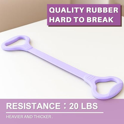 LEZER Figure 8 Resistance Band, Fitness Elastic Rope, Execrise Workout for Arm, Back, Chest and Shoulder, Yoga, Pilates, Stretching, Physical Therapy Equipment - style: Purple；20 lbs