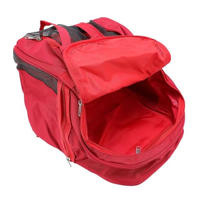 Zunate Large Capacity Sports Backpack, Oxford Cloth Bag with Laptop Compartment and Ventilated Mesh Pockets for Football Basketball Gear in Red, 40 X 30 X 25cm - color: Red