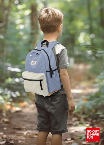 Toddler Backpack for Boys 2-5: Preschool Kindergarten 13" Daycare Backpacks Fit A4 Folder - color: Blue Crab White, style: Ages 2-5 (13" H Fit A4 Folder)