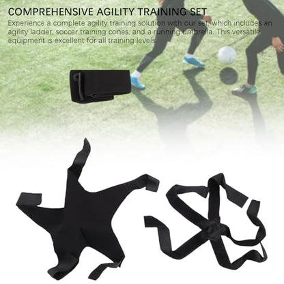 Agility Ladder Speed Training Set,Football Speed Training Equipment with Soccer Cones and Running Umbrella for Football Fitness Speeds Drills Athletes Teens Adults