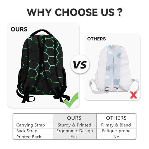 Kids Backpack for Boys - 17 Inch Gamer Backpack Gifts with Adjustable Straps, Toddler School Book Bag for Preschool Elementary - color: Green