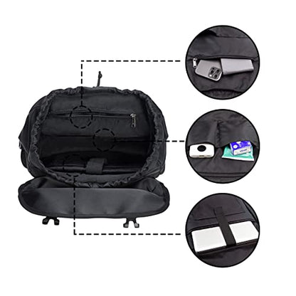 KAUKKO Travel Laptop Backpack, Outdoor Rucksack, Causal backpack Fits 15.6" (24-BLACK) - color: 24-black, size: Large