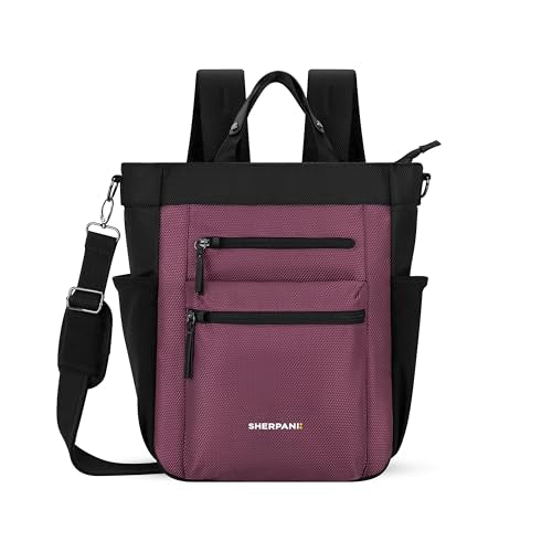 Sherpani Soleil, Anti Theft Convertible Backpack, 3 in 1 Tote, Crossbody Purse, 18L Travel Bag, Fits 13” Laptop (Smoky Orchid) - color: Smoky Orchid