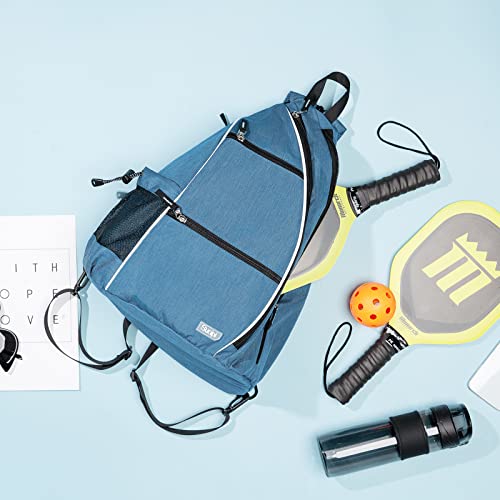 Sucipi Pickleball Bag for Men & Women,Convertible Backpack with Fence Hook - color: Sky Blue, size: Medium