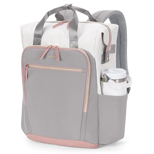 ECOHUB 17" Laptop bag for Women 25L Teacher's Laptop Backpack Work Backpack for Professional Nurse Travel Backpack,Grey - color: Grey