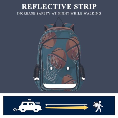 ALAZA Basketball Net Ball Backpack College Middle High School Bag Laptop Bag Casual Dayback Travel Business 17 inch