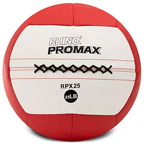 Champion Sports Rhino Promax Wall Balls - Soft Shell Non-Slip Grip for Weightlifting, Plyometrics, Cross Training, & Home Gym - style: 25 LBS