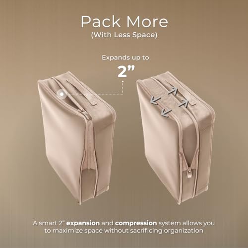 Briggs & Riley Travel Essentials Check In Compression Packing Cube Set - color: Tan, size: Checked