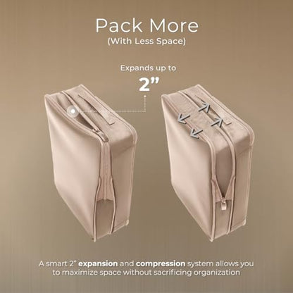 Briggs & Riley Travel Essentials Check In Compression Packing Cube Set - color: Tan, size: Checked