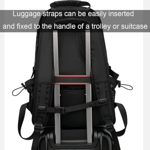 DUSLANG Travel laptop backpack, Extra Large 80L Traveling College Backpack,Large Capacity Backpack for Men Women,Fits 17 Inch Computer, USB Charging Port, Black - color: 80l Black With Shoes Storage Bag
