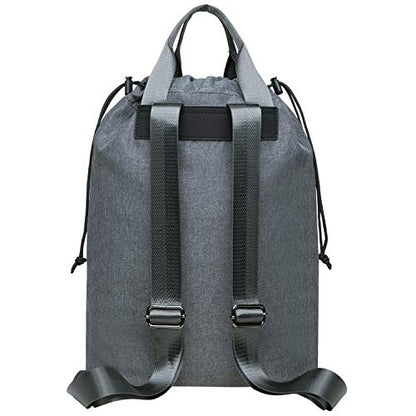 KAUKKO Drawstring Sports Backpack Gym Yoga Bag Shoulder Rucksack for Men and Women KH02-GREY,19.1L - color: H02-grey