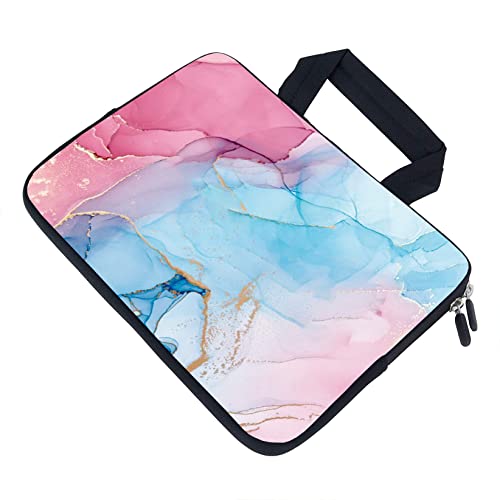AMARY14 15 15.4 15.6 inch Laptop Handle Bag Computer Protect Case Pouch Holder Notebook Sleeve Neoprene Cover (Marble) - color: Marble