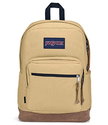 JanSport Right Pack Backpack - Durable Daypack with Padded 15" Laptop Sleeve, Spacious Main Compartment & Integrated Water Bottle Pocket - Curry - color: Curry