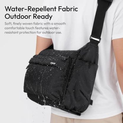 ULANZI U023 Camera Sling Bag 13L, 3-Point Crossbody Bag with MOLLE Shoulder Yoke and Removable EVA Padded Insert, Water-Resistant Camera Bag for Mirrorless DSLR, 14 Inch Laptop,Tripod & POV Action Cam - size: 13L