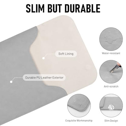 Allinside 15-16 inch Laptop Sleeve Case Compatible with MacBook Pro 16 2021-2026/MacBook Pro 15 2016–2019, Waterproof PU Leather Laptop Sleeve Bag Protective Vertical Case Cover, Gray - color: Gray, size: 15.6 in for Macbook Pro15/Pro 16
