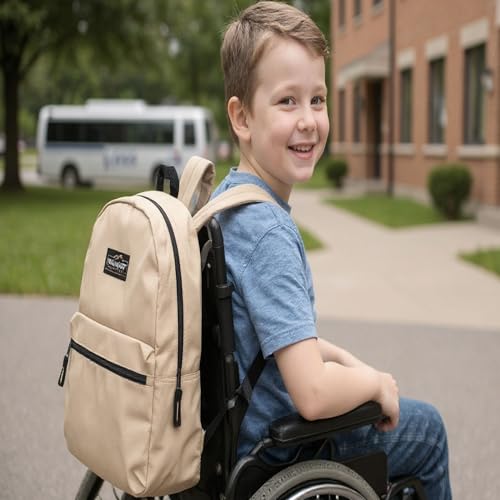 Trail maker Classic 17 inch Backpacks with Adjustable Padded Straps | School Backpacks for Girls, Boys (Khaki) - color: Khaki