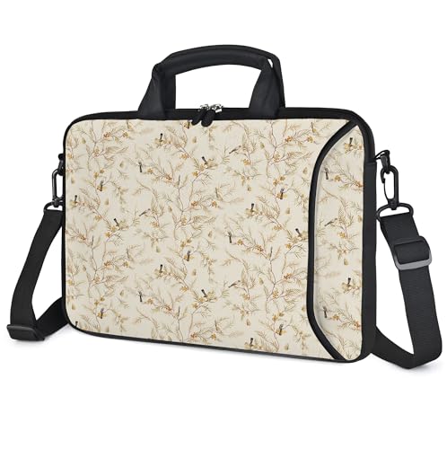 RICHEN 17 inch Laptop Shoulder Bag Carrying Case with Handle Fits 15.6/16/17/17.3/17.4 inch Laptop Notebook (Branches Birds, 16-17.3 inch) - color: Branches Birds