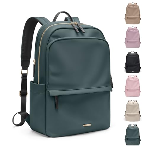 GOLF SUPAGS Women Laptop Backpack Casual Daypack for Work Travel College Backpack Purse Fits 15.6 Inch Notebook (Atrovirens) - color: Atrovirens-upgrade, size: 15.6 Inch