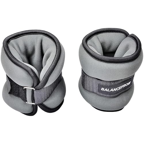 Fitvids Fully Adjustable Ankle Wrist Arm Leg Weights, 1-20LBS, Multiple Options - style: 3 lbs each (6-lb pair), Gray