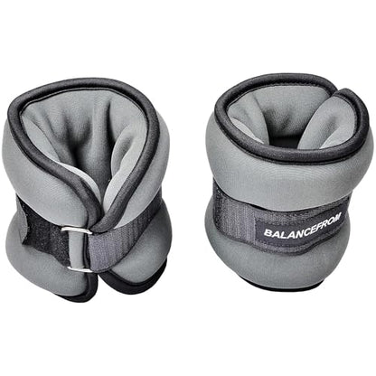 Fitvids Fully Adjustable Ankle Wrist Arm Leg Weights, 1-20LBS, Multiple Options - style: 3 lbs each (6-lb pair), Gray