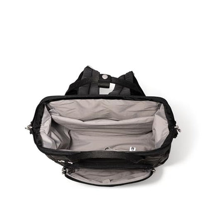 Baggallini Securtex Anti-Theft Windsor Backpack for Travel, Work & College, RFID & Locking Zipper, Up to 16" Laptop - color: Black