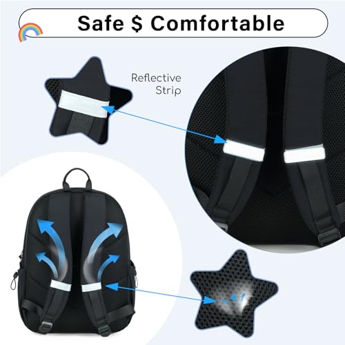 CAMTOP School Backpack for Girls, 15.6 Inch Teen Girls Casual Backpack High Middle School Daypack Women Daily Travel Laptop Bag - color: Black, size: 16Inch-Teen
