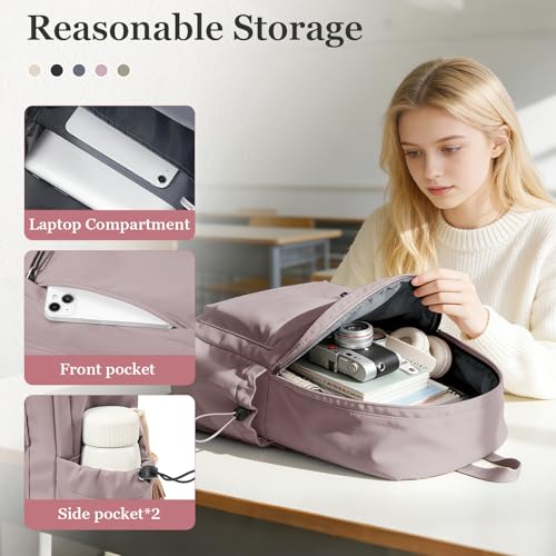 High School Bags Casual Daypack For Men Women Lightweight College Bookbag Waterproof Purple School Backpacks For Girls Boys Travel Laptop bag - color: A4-purple
