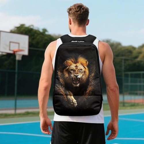 Basketball Backpack With Separate Ball Compartment And Shoes Fit Basketball Volleyball Football - color: Lion