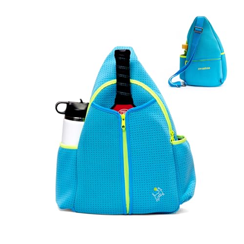 Swinton Pickleball Bag for Women and Men – Stylish Pickleball Backpack | Lightweight, Water-Resistant Pickleball Paddle Bag | Unisex Pickleball Bags with Space for Paddles, Balls & Accessories - color: Light Blue