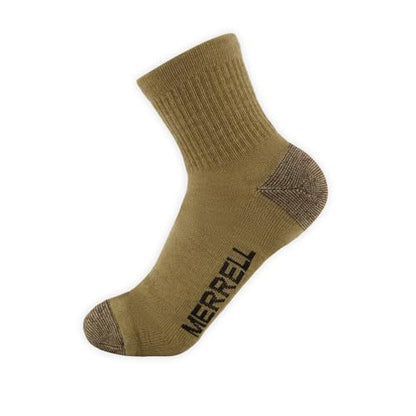 Merrell Unisex 3-pack Trekker Outdoor Ankle Socks, Mid-height Wool Blend Trail Socks Multi-pack - color: Olive, size: Large-X-Large