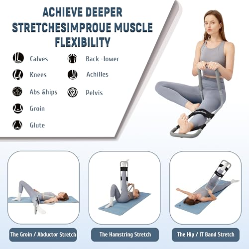 Hamstring Stretcher for Knee Extension & Pain Relief, Adjustable Low Back, Calf, Leg & Hip Stretching Device for Flexibility, ACL Surgery Recovery Physical Therapy Equipment - Upgraded 2025 - style: Upgraded 2.0