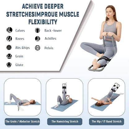 Hamstring Stretcher for Knee Extension & Pain Relief, Adjustable Low Back, Calf, Leg & Hip Stretching Device for Flexibility, ACL Surgery Recovery Physical Therapy Equipment - Upgraded 2025 - style: Upgraded 2.0