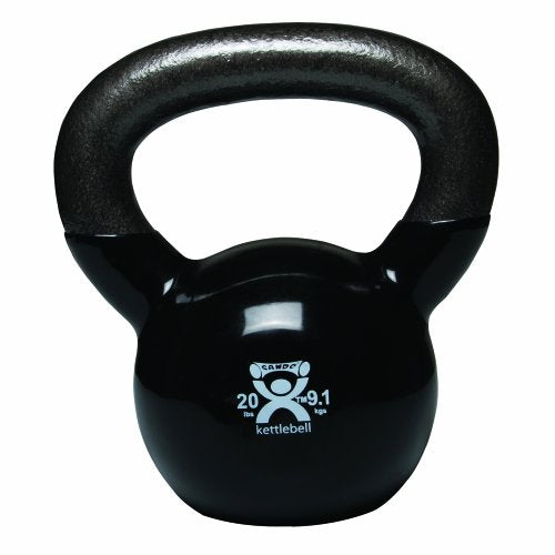 Cando 10-3195 Black Kettle Bell, 20 lbs Weight - style: 20 lb, Black