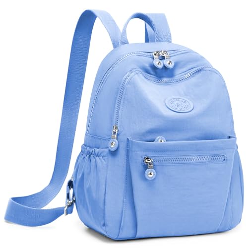 Mini Backpack Purse for Women, Stylish Daypack Shoulder Bag, Small Lightweight Daypack for Work Travle College (A- Light Blue) - color: A- Light Blue