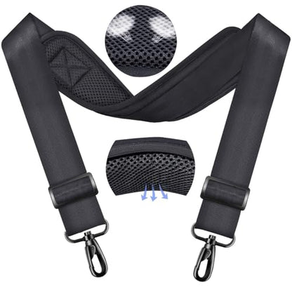 ZINMARK Shoulder Strap 59 inch, Extra-Thick Fixed Cushion Pad and Dual Clasps Universal Replacement Strap for Bags, Camera, Crossbody，Lawn,Mower -Dark Gray - color: Dark Gray