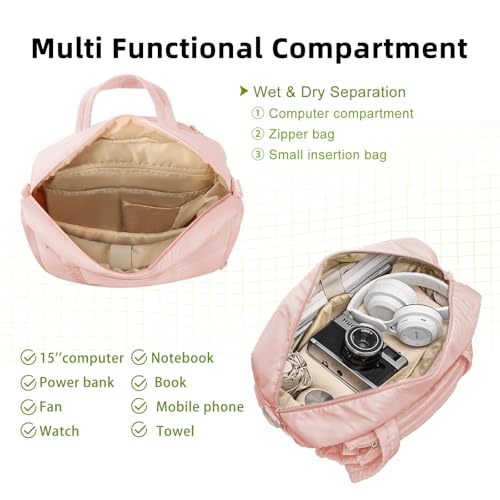 YEEGO DIRECT Tennis Bags for Women, Tennis Backpack Pickleball Racket Bags,Water-Resistant Sling Tote Padel Bag for Pickleball Tennis Badminton, Cute Gifts for Women Girl, Duffle Bag Gym Travel - color: PINK