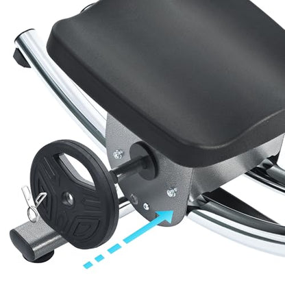 2025 Abdominal Exercise Machine for Commercial Use, Side Shaper Ab Machine Exercise Equipment, Foldable Abdominal Crunch Coaster for Home Use (Large,Black)