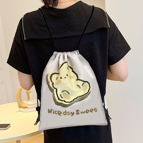 Drawstring Backpack Draw String Bag Sports Gym Bags Waterproof Cute Aesthetic Sackpack for Women(13"×17")-bear - color: Z20-bear