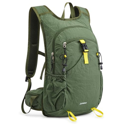 G4Free 20L Hiking Backpack with Waist Strap for Women Men, Lightweight Waterproof Daypack for Travel Camping Outdoor, Green - color: Green