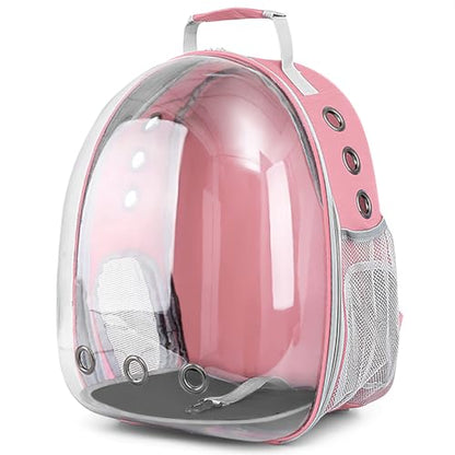 Pet Backpack Carrier,Bubble Backpack Cat Carrier,Pets and Small Dogs,Space Capsule Pet Carrier for Traveling, Walking, Hiking and Outdoor Activities (Pink) - color: Pink