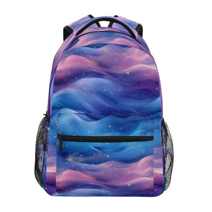 Day Backpack for Teacher Nurse Fashion Travel Laptop Backpack with Chest Strap for Travel Trip Blue Purple - color: Multicolor10