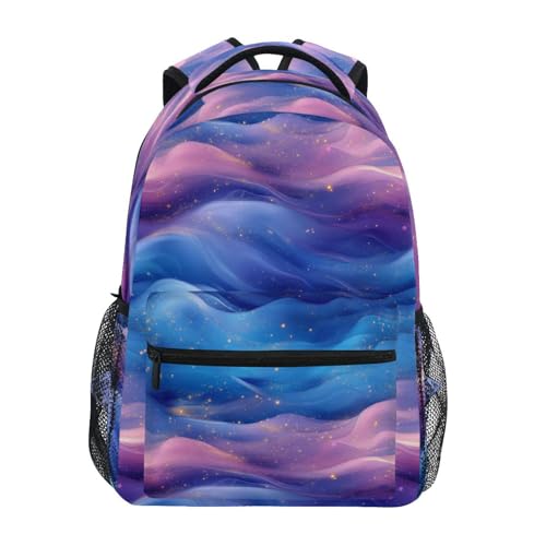 Day Backpack for Teacher Nurse Fashion Travel Laptop Backpack with Chest Strap for Travel Trip Blue Purple - color: Multicolor10