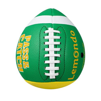 PassCatch Training Football, Enhance Passing Catching Skills, Official & Youth Size(with Pump) - style: Green 7#(Ages 5-14)