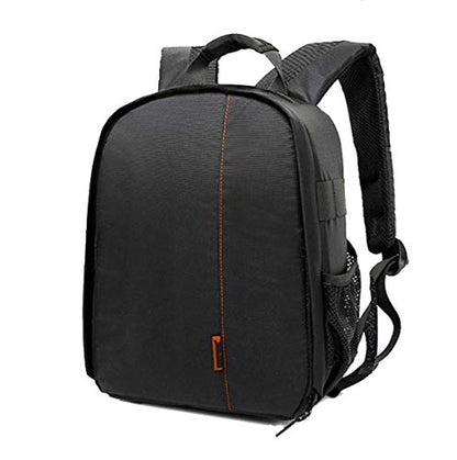 Elonglin Camera Backpack Waterproof Bag Compact Camera Cases for DSLR/SLR and Accessories (Black 3) - color: Orange Liner