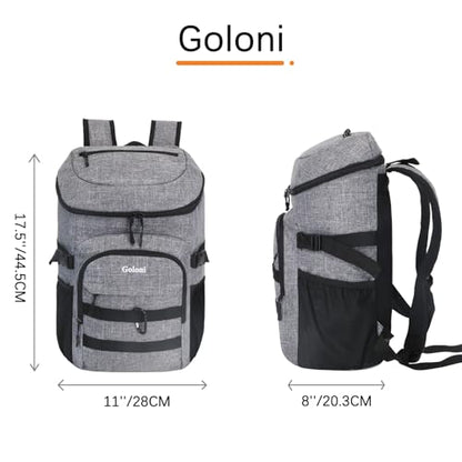 Cooler Backpack Insulated Leak Proof,Small Soft Coolers Bag for Men and Women Camping,Travel,Beach,Hiking,Picnic - color: Grey
