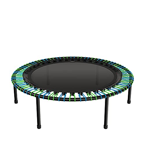 bellicon Mini Trampoline | Bungee Suspension up to 260 lbs | Indoor Fitness Rebounder for Adults | Screw-in Legs - color: Blue-Green, size: 44"