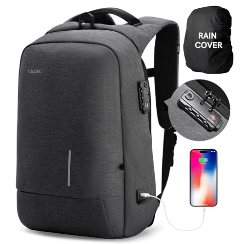 VGOAL Travel Laptop Backpack, Laptop Bookbag College Backpack Durable Water Proof with USB Charging Port for Men Women (FG6303-17) - color: Fg6303-17