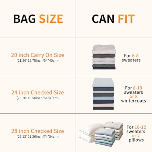 24 Inch Vacuum Storage Bags, Travel Vacuum Bags with Rechargeable Wireless Pump, Vacuum Seal Bags for Clothing, Luggage, Blankets, Bedding, Space Saver Compression Bag for Travel, Large Items (8 Pack) - size: 8 Medium Size